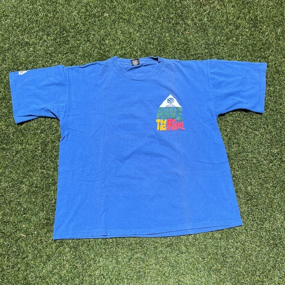 VTG 90’s Above The Rim Basketball Blue Tee - Picture 4 of 6